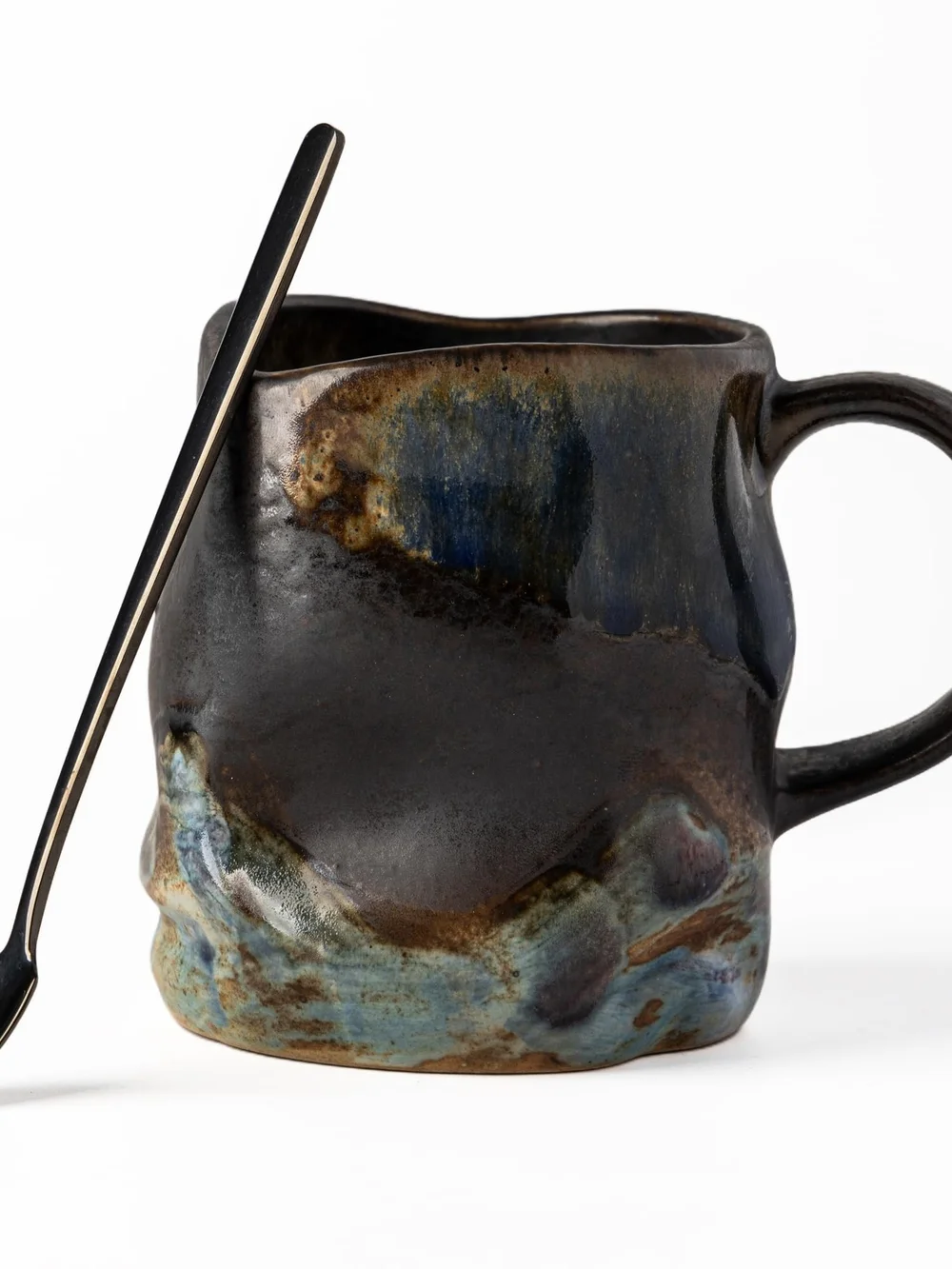 TaoTaojarvie 11oz Hand-Painted Ceramic Espresso Cup, Reactive Glaze